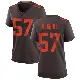 ＃57 Women's Isaiah McGuire Brown Game Cleveland Browns Alternate Jersey