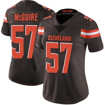 ＃57 Women's Isaiah McGuire Brown Limited Cleveland Browns Team Color Vapor Untouchable Jersey
