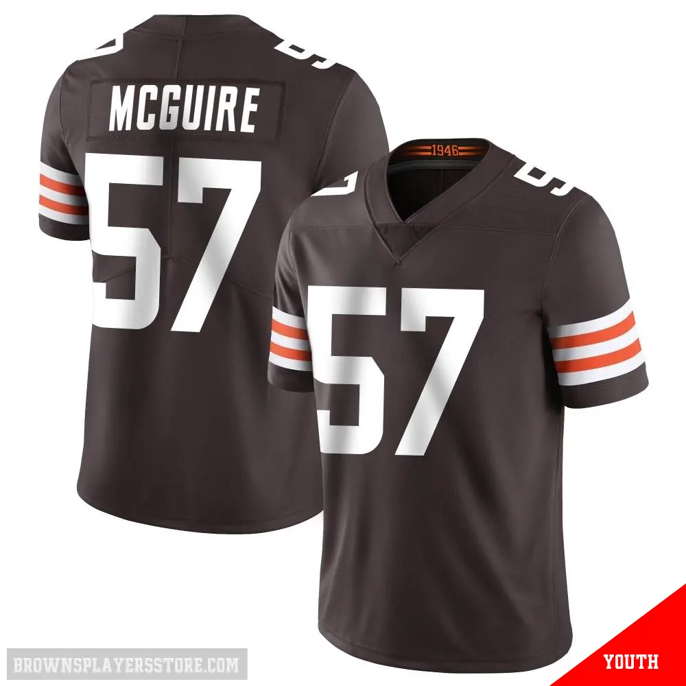 ＃57 Youth Isaiah McGuire Brown Limited Cleveland Browns Team Color Vapor Untouchable Jersey