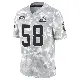 ＃58 Men's Austin Barber Arctic Camo Limited Cleveland Browns 2024 Salute to Service Jersey
