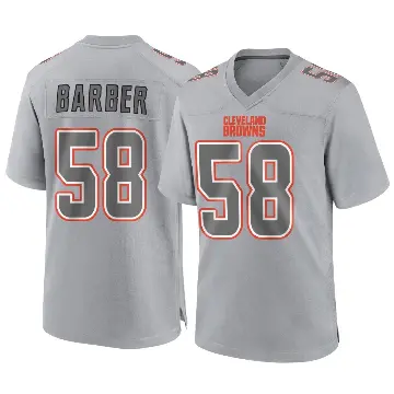 ＃58 Men's Austin Barber Gray Game Cleveland Browns Atmosphere Fashion Jersey