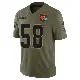 ＃58 Men's Austin Barber Olive Limited Cleveland Browns 2025 Salute to Service Jersey