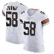 ＃58 Men's Austin Barber White Elite Cleveland Browns Vapor Jersey