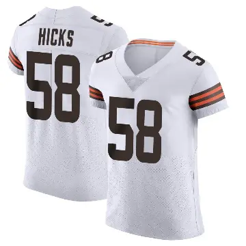 ＃58 Men's Jordan Hicks White Elite Cleveland Browns Vapor Jersey