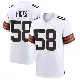 ＃58 Men's Jordan Hicks White Game Cleveland Browns Jersey