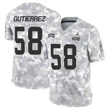 ＃58 Men's Sebastian Gutierrez Arctic Camo Limited Cleveland Browns 2024 Salute to Service Jersey