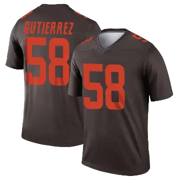 ＃58 Men's Sebastian Gutierrez Brown Legend Cleveland Browns Alternate Jersey