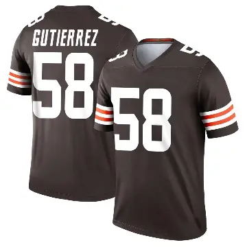 ＃58 Men's Sebastian Gutierrez Brown Legend Cleveland Browns Jersey