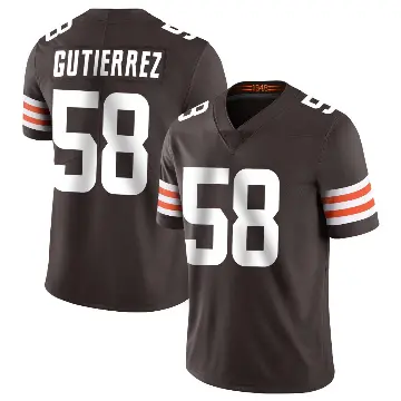 ＃58 Men's Sebastian Gutierrez Brown Limited Cleveland Browns Team Color Vapor Untouchable Jersey