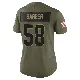 ＃58 Women's Austin Barber Olive Limited Cleveland Browns 2025 Salute to Service Jersey
