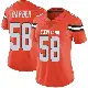 ＃58 Women's Austin Barber Orange Limited Cleveland Browns Alternate Vapor Untouchable Jersey