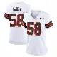 ＃58 Women's Austin Barber White Game Cleveland Browns 1946 Collection Alternate Jersey
