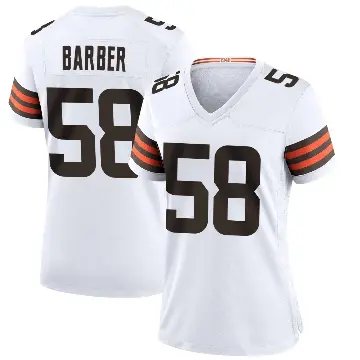 ＃58 Women's Austin Barber White Game Cleveland Browns Jersey