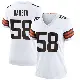＃58 Women's Austin Barber White Game Cleveland Browns Jersey