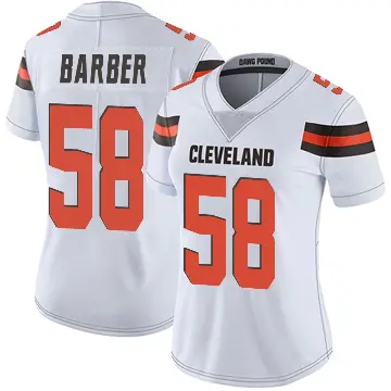 ＃58 Women's Austin Barber White Limited Cleveland Browns Vapor Untouchable Jersey