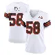 ＃58 Women's Jordan Hicks White Game Cleveland Browns 1946 Collection Alternate Jersey