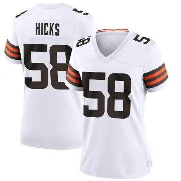 ＃58 Women's Jordan Hicks White Game Cleveland Browns Jersey