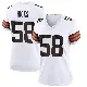 ＃58 Women's Jordan Hicks White Game Cleveland Browns Jersey