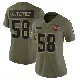 ＃58 Women's Sebastian Gutierrez Olive Limited Cleveland Browns 2025 Salute to Service Jersey