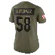 ＃58 Women's Sebastian Gutierrez Olive Limited Cleveland Browns 2025 Salute to Service Jersey