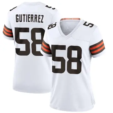 ＃58 Women's Sebastian Gutierrez White Game Cleveland Browns Jersey