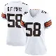 ＃58 Women's Sebastian Gutierrez White Game Cleveland Browns Jersey