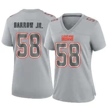 ＃58 Women's Simeon Barrow Jr. Gray Game Cleveland Browns Atmosphere Fashion Jersey