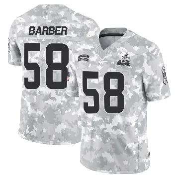＃58 Youth Austin Barber Arctic Camo Limited Cleveland Browns 2024 Salute to Service Jersey