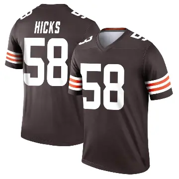 ＃58 Youth Jordan Hicks Brown Legend Cleveland Browns Jersey