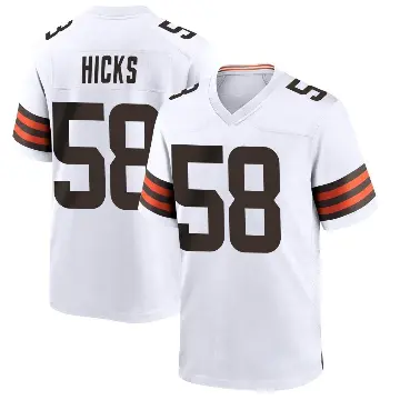 ＃58 Youth Jordan Hicks White Game Cleveland Browns Jersey