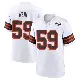 ＃59 Men's Winston Reid White Game Cleveland Browns 1946 Collection Alternate Jersey