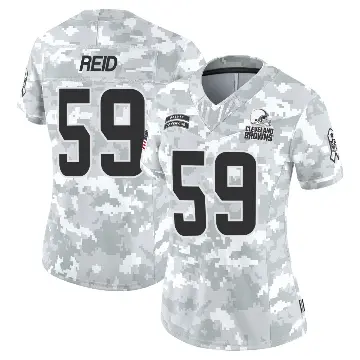 ＃59 Women's Winston Reid Arctic Camo Limited Cleveland Browns 2024 Salute to Service Jersey