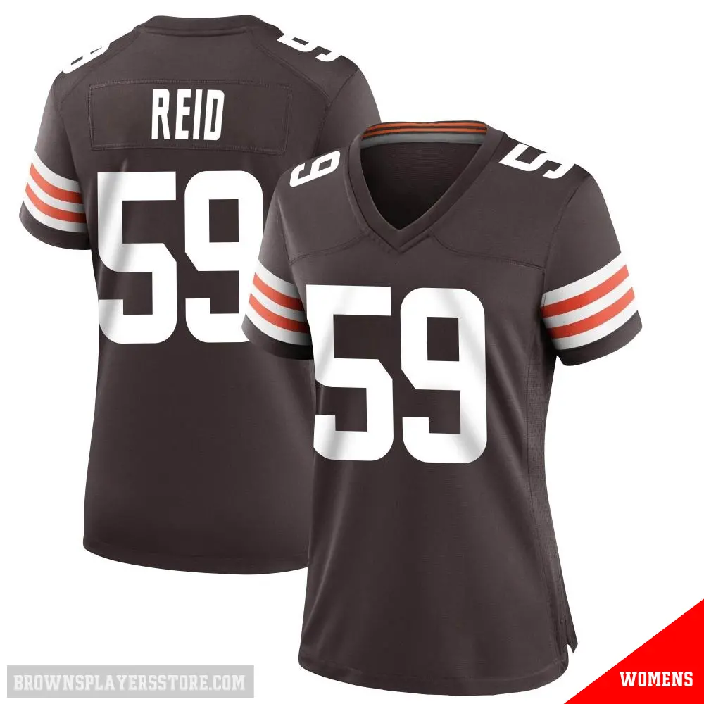 ＃59 Women's Winston Reid Brown Game Cleveland Browns Team Color Jersey