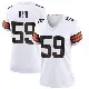 ＃59 Women's Winston Reid White Game Cleveland Browns Jersey