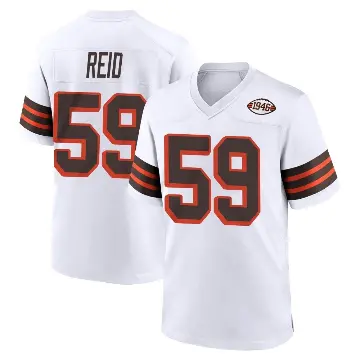 ＃59 Youth Winston Reid White Game Cleveland Browns 1946 Collection Alternate Jersey