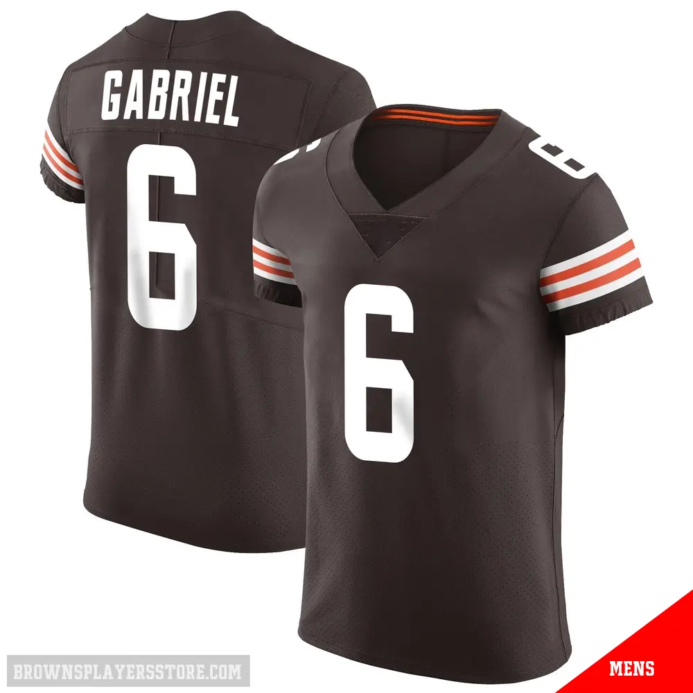＃6 Men's Dillon Gabriel Brown Elite Cleveland Browns Vapor Jersey