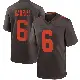＃6 Men's Dillon Gabriel Brown Game Cleveland Browns Alternate Jersey