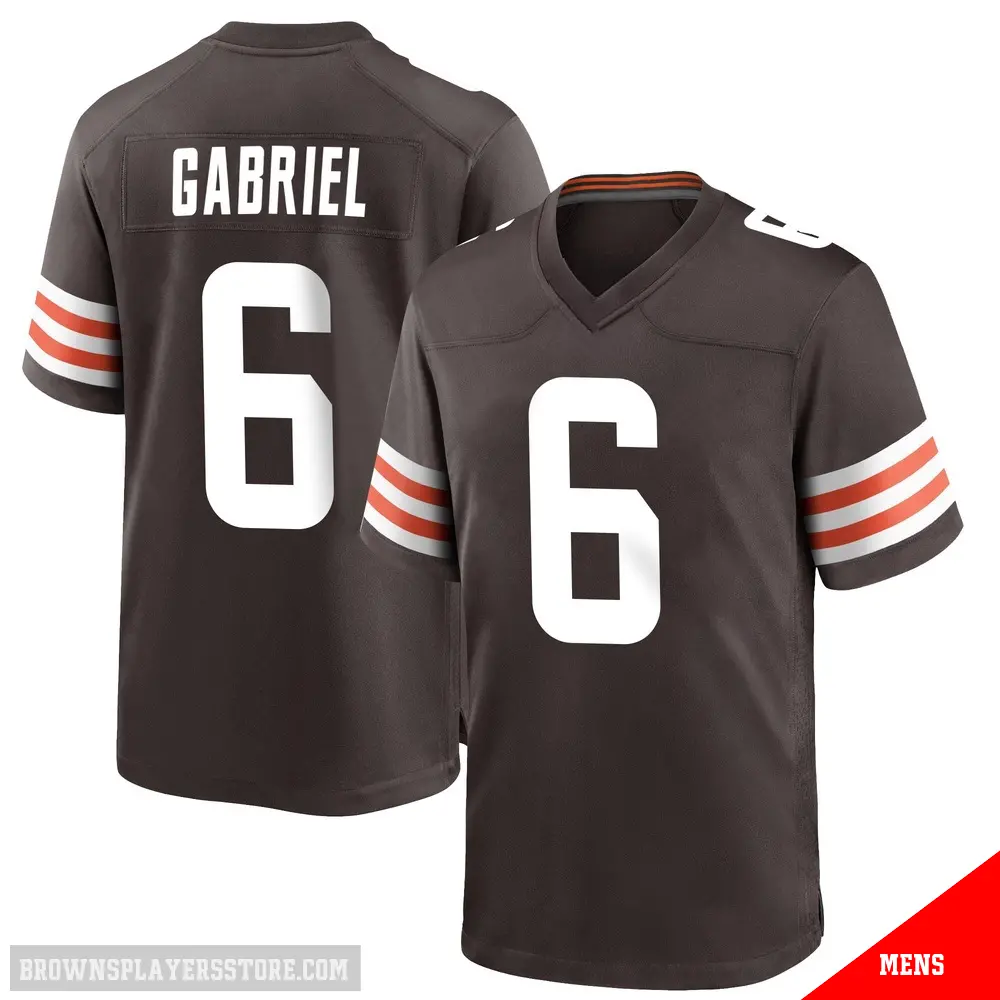 ＃6 Men's Dillon Gabriel Brown Game Cleveland Browns Team Color Jersey