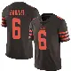 ＃6 Men's Dillon Gabriel Brown Limited Cleveland Browns Color Rush Jersey
