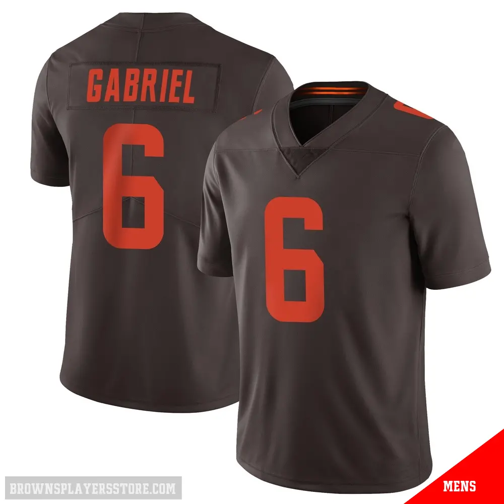 ＃6 Men's Dillon Gabriel Brown Limited Cleveland Browns Vapor Alternate Jersey