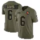 ＃6 Men's Dillon Gabriel Olive Limited Cleveland Browns 2025 Salute to Service Jersey