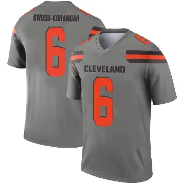 ＃6 Men's Jeremiah Owusu-Koramoah Legend Cleveland Browns Inverted Silver Jersey