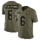 ＃6 Men's Jeremiah Owusu-Koramoah Olive Limited Cleveland Browns 2025 Salute to Service Jersey