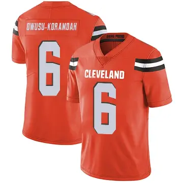 ＃6 Men's Jeremiah Owusu-Koramoah Orange Limited Cleveland Browns Alternate Vapor Untouchable Jersey