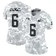 ＃6 Women's Dillon Gabriel Arctic Camo Limited Cleveland Browns 2024 Salute to Service Jersey