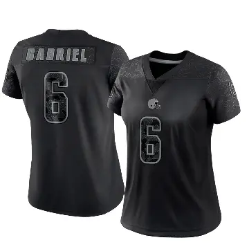 ＃6 Women's Dillon Gabriel Black Limited Cleveland Browns Reflective Jersey