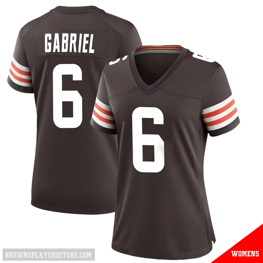 ＃6 Women's Dillon Gabriel Brown Game Cleveland Browns Team Color Jersey