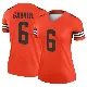 ＃6 Women's Dillon Gabriel Orange Legend Cleveland Browns Inverted Jersey