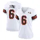 ＃6 Women's Dillon Gabriel White Game Cleveland Browns 1946 Collection Alternate Jersey