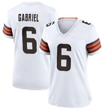 ＃6 Women's Dillon Gabriel White Game Cleveland Browns Jersey